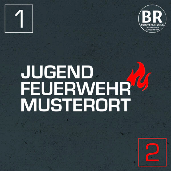 Sweatshirt | Jugendfeuerwehr mit Ortsnamen und Flamme Schwarz – Bild 6