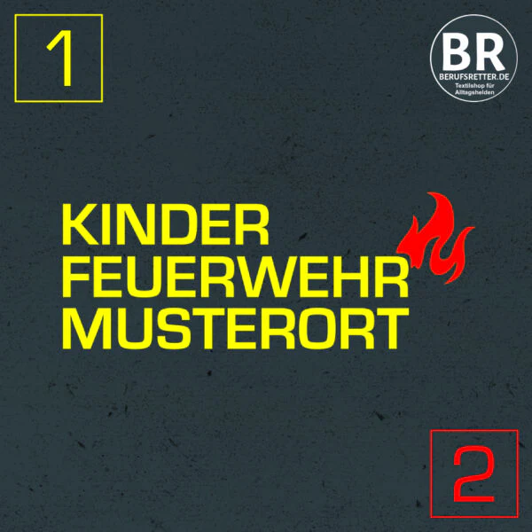 Sweatshirt | Kinderfeuerwehr mit Ortsnamen und Flamme Navy – Bild 6